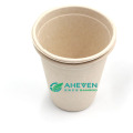 Anhui sogar Großhandel 100% biologisch abbaubar umweltfreundliche Zuckerrohr Bagasse Kaffeetasse Becher Set mit Deckel
